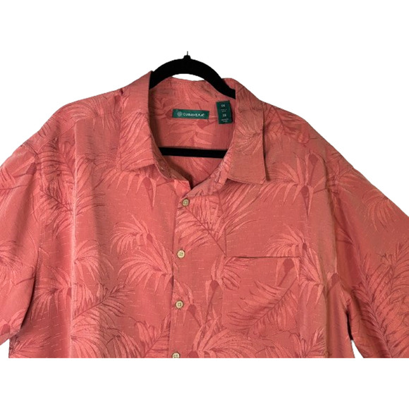 Cubavera Mens Size 2X Hawaiian Button Front Casual Shirt Short Sleeve Polyester - Picture 2 of 8